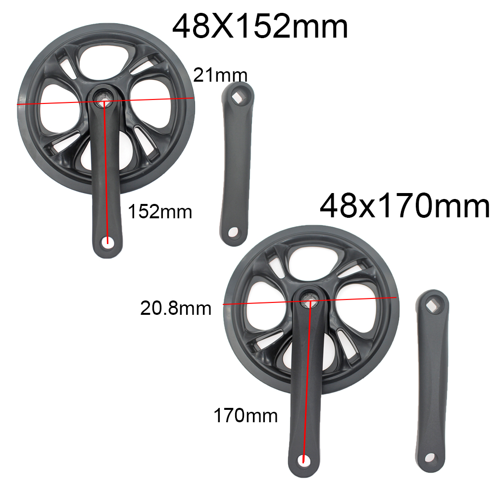 Singlespeed-kurbelgarnitur mit 48t kurbeln, 170mm , für rennräder, fahrradzubehör und fahrradteile