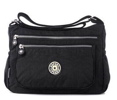 Casual Women Messenger Bags Female Shoulder Bag Crossbody Bags for Women Handbags Nylon bolsos sac a main LJ-336: Black