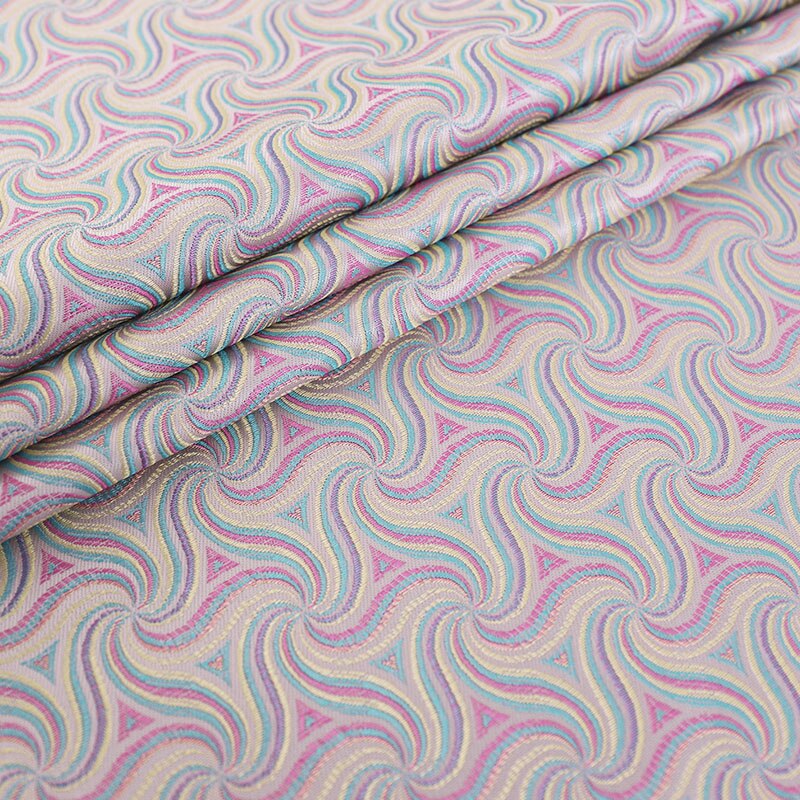 Tela de seda de costura de brocado por metro, Material de tela de para costura artesanal, Patchwork, 114cm: 5