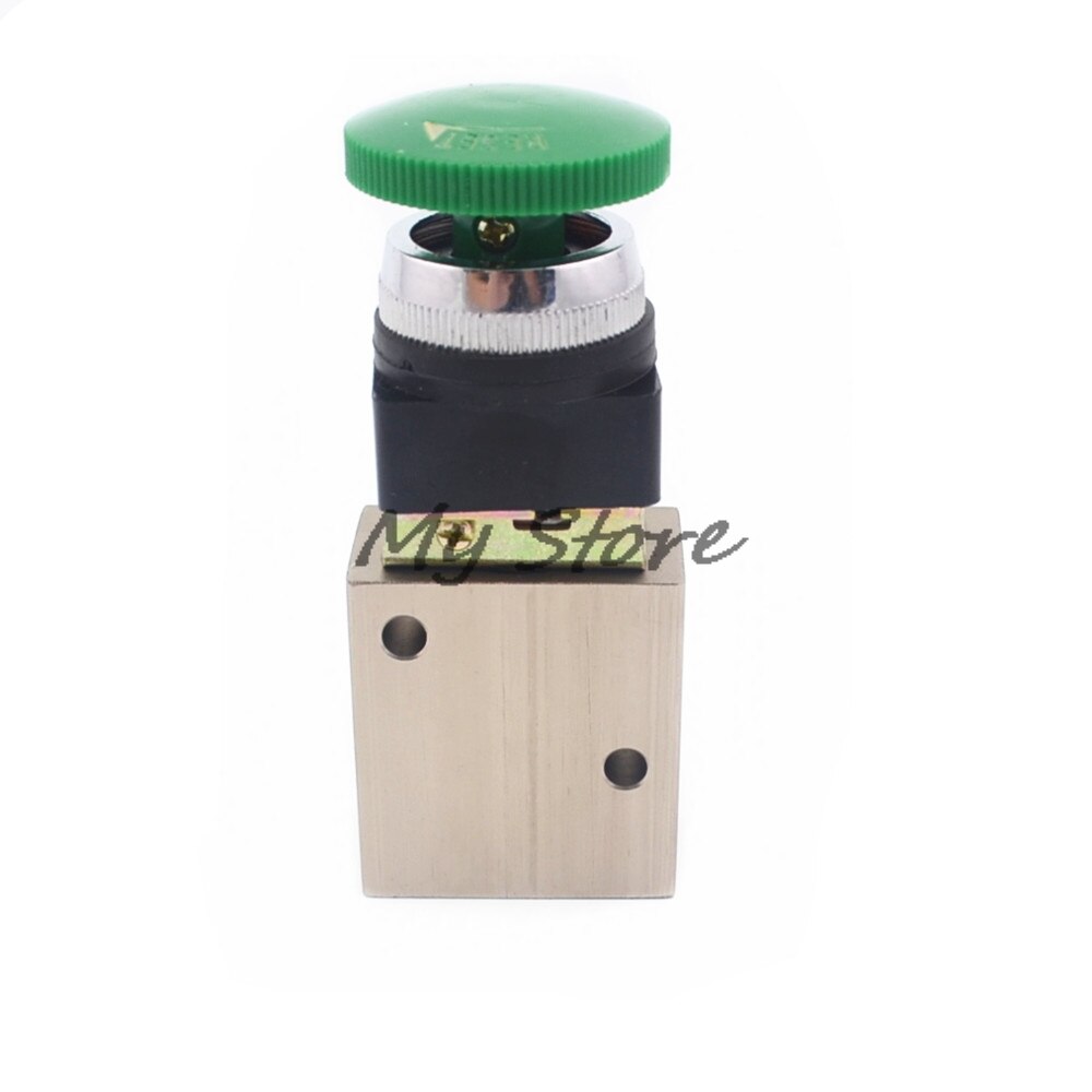 Pneumatic switch 1/4" PT Green Mushroom Button 3 2 Way Pneumatic Mechanical Valve JM 322PB