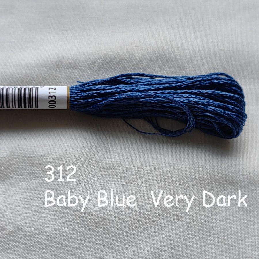 Wysokiej jakości 100% bawełniana nić robić haftu krzyżykowego niemowlę niebieski 162 312 322 334 775 803 813 825 826 827 3325 3755 3756 3841: BIAŁY / 0.4mm