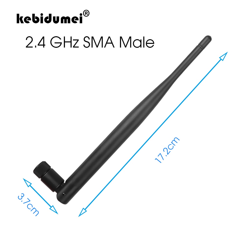 Kebidumei 2.4 ghz wifi antenne 5 dbi antenne sma mandlig trådløs router 2.4 ghz antenne wi fi forstærker booster til router