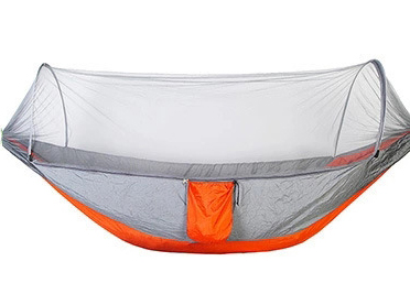 290*140 Hangmat Met Anti-Mug Outdoor Dubbele Nylon Parachute Doek Camping Klamboe Snel Open Hangmat: Buff