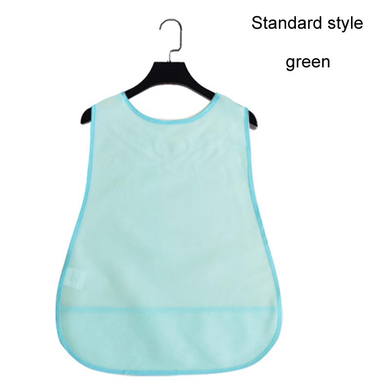 Bavoir de grande taille pour le repas | 1 pièce, imperméable à l'eau, Anti-huile réutilisable, bavoir de dîner de grande taille pour adultes âgées: Green
