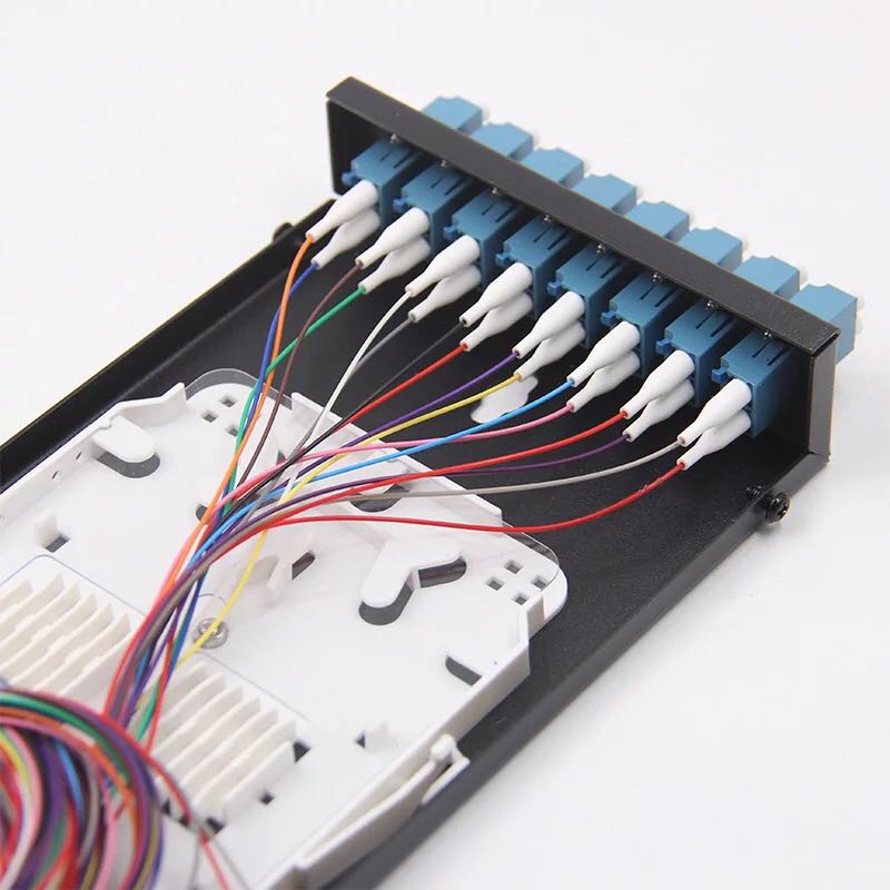 8 Port Fiber Patch Panel Desktop Pigtail Optical Fiber Terminal Box with LC Pigtail