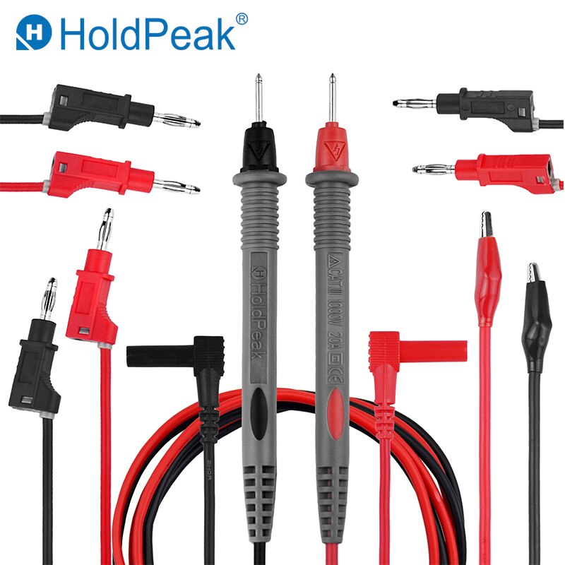 HoldPeak HP-910X Multimeter Probe elektronische professionele Lead Clamp Multi Meter Test Lead kits + Alligator Clips + test uitbreiding