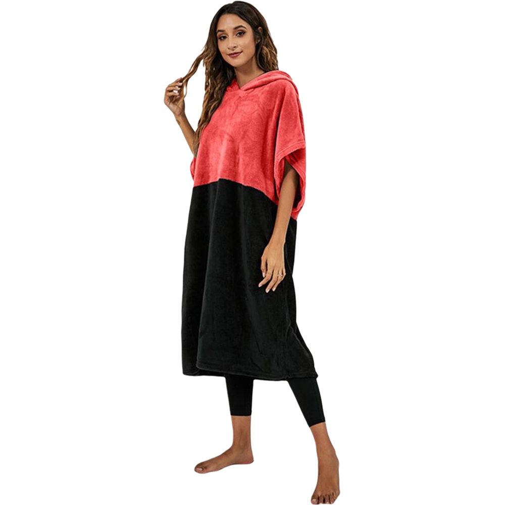 Toalla de playa con capucha gruesa Extra grande para mujer, Poncho de Surf con contraste de Color, secado rápido, toalla de microfibra, FGRTSD1: R / XL