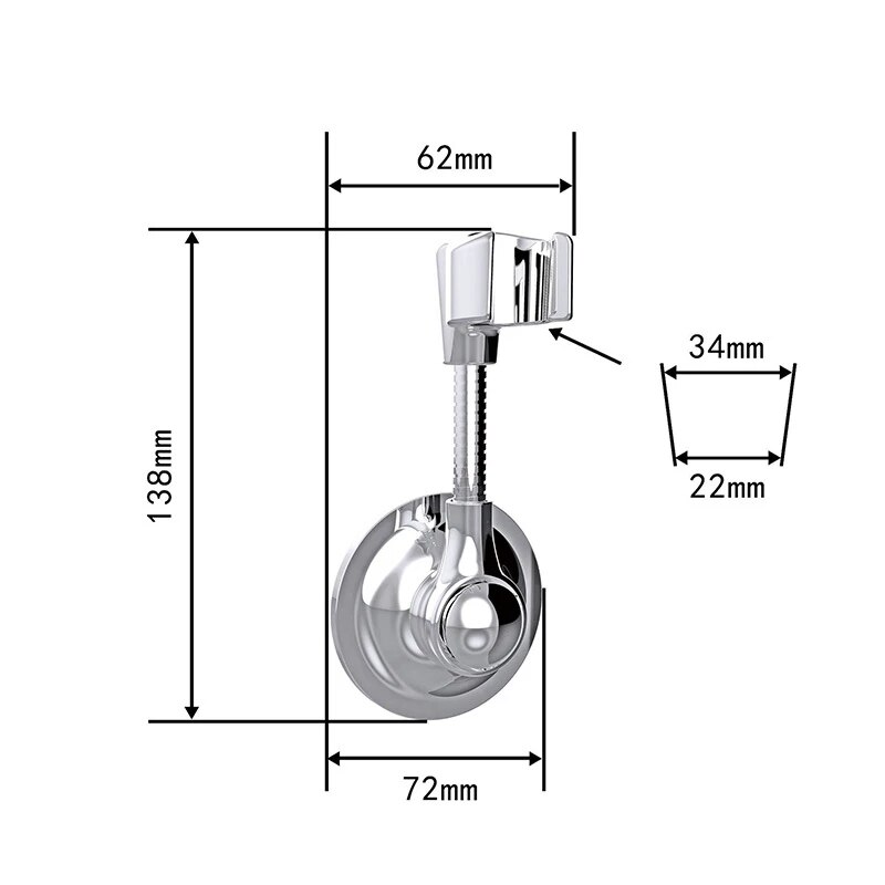 Krachtige Zuignap Douchekop Houder Base Badkamer Douchekop Bevestiging Muur Beugel Badkamer Accessoires