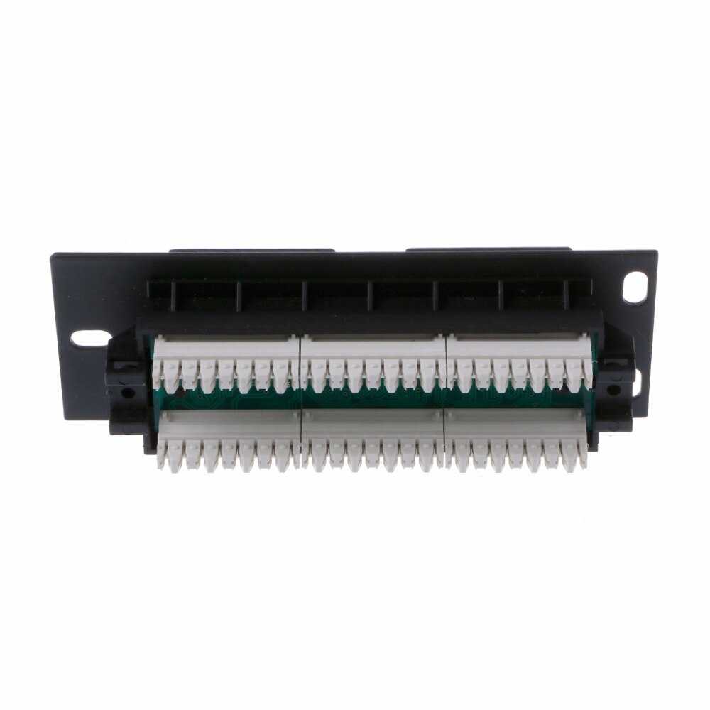 6 Port Ethernet LAN Network Adapter CAT5 CAT5E Patch Panel RJ45 Networking Wall Mount Rack Mount Bracket C26