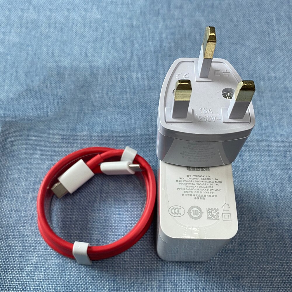 Original oneplus warp charge 65w schnellladegerät mit eu-, au-, us- und uk-stecker, usb-c-auf-usb-c-kabel für oneplus 9 pro , 9r , 8t nord 2 5g und ipad: Uns