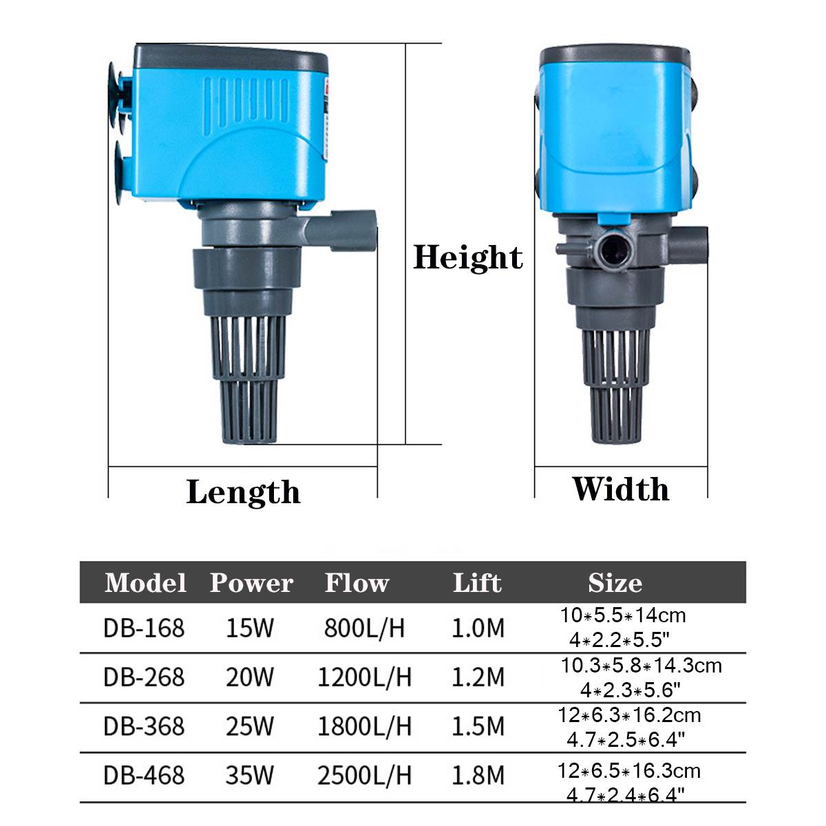 3 In 1 Aquarium Filter Air Pump Aquarium Water Pump Fish Tank Circulating Water Spray Submersible Purifier Filter System