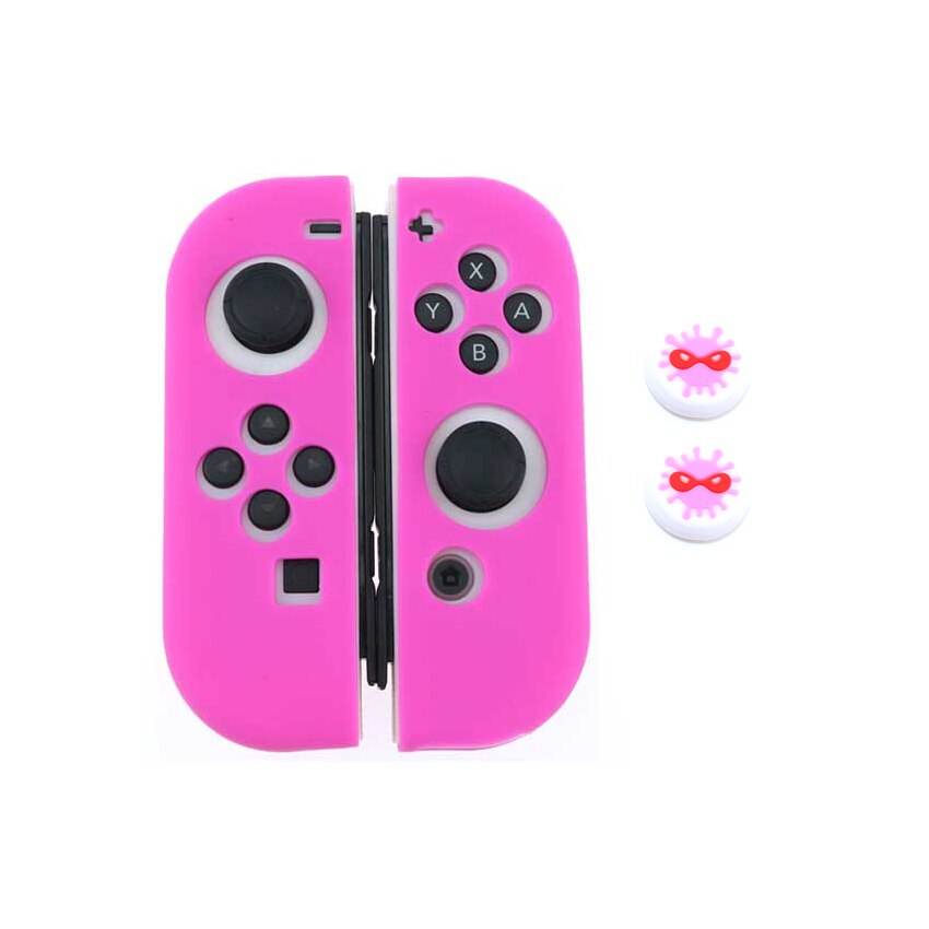 YuXi della Gomma di Silicone Copertura Della Cassa Della Pelle Per Nintend Interruttore Lite NS Gioia Con JoyCon Controller Con Thumb Stick Grip Joystick cap: L-L