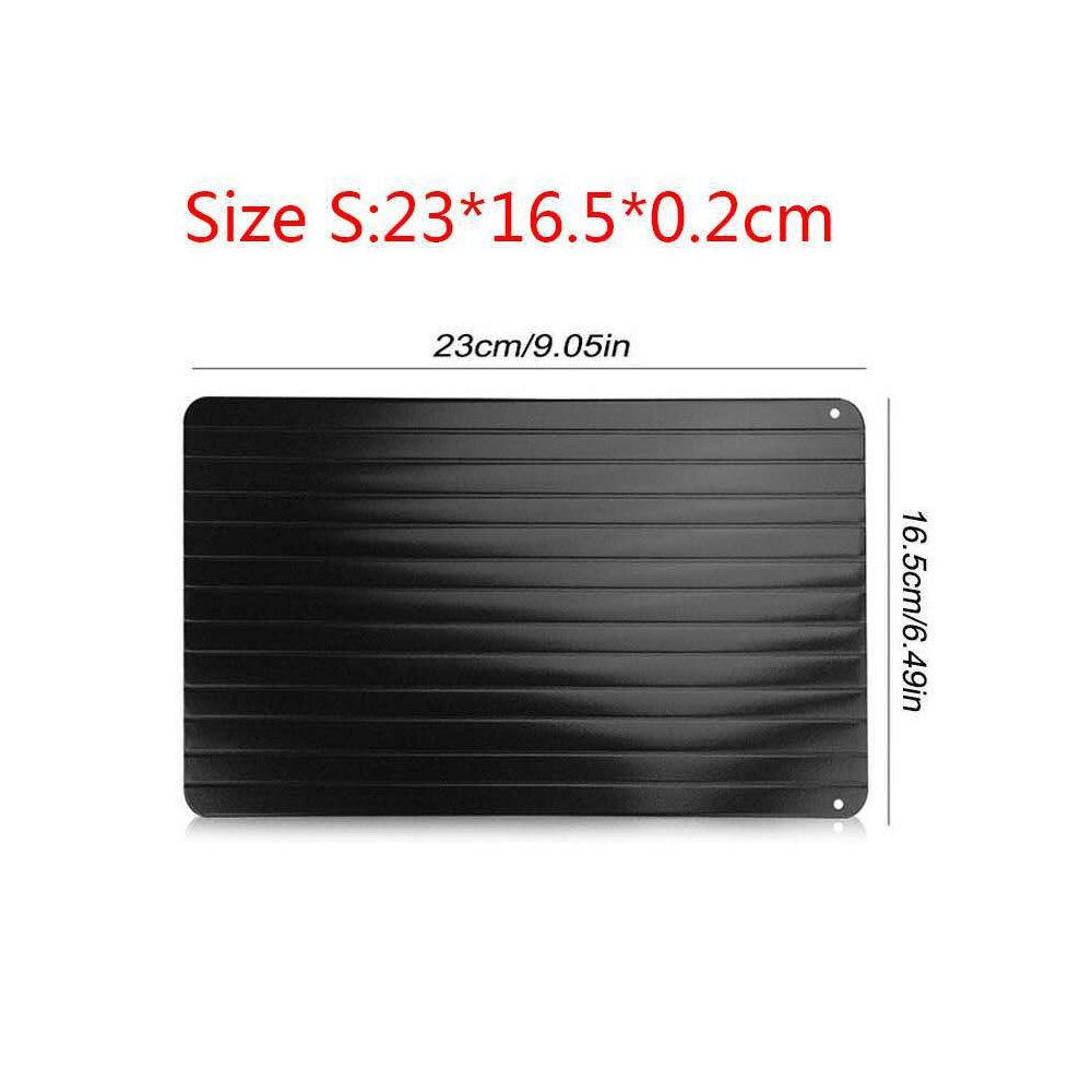 Fast Defrosting For Kitchen Plates Food Meat Tools Cutting Board Tray Fruit Gadget Frozen Thaw That Defrost Black Aluminum: Thaw-plate-S