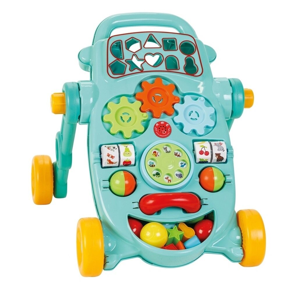 Happy First Step Car Baby Four Wheel Balance First Steps Car Early Educational Music Adjustable Baby Walker Kids Toddler Trolley