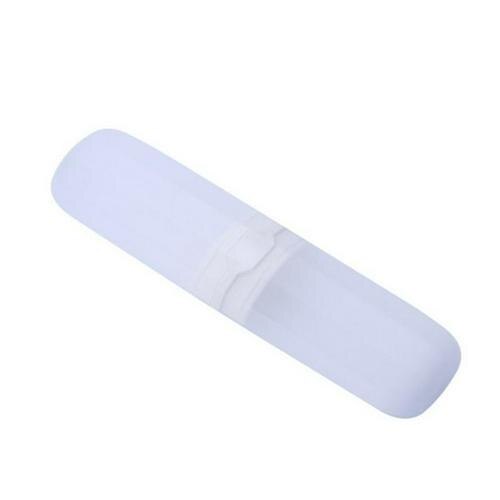 1pc Travel Portable Toothbrush Toothpaste Holder Storage Box Case Pencil practical Container toothbrush organizer bathroom tools: Transparent white