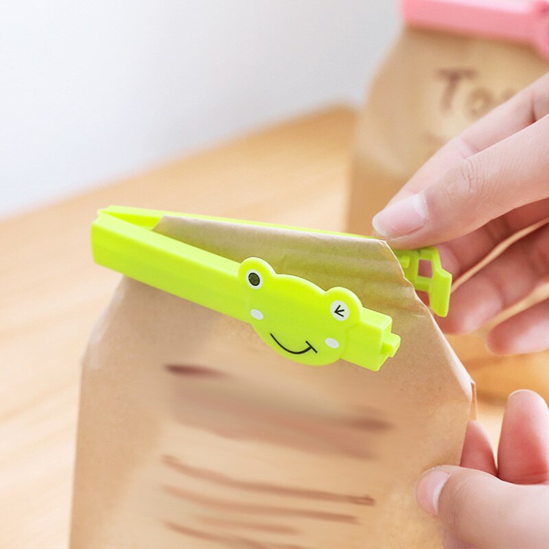 4pc/ partier husholdningsmad snack opbevaring tætning forsegling pose clips sealer klemme mad pose clips køkken værktøj hjem mad tæt clip tætning