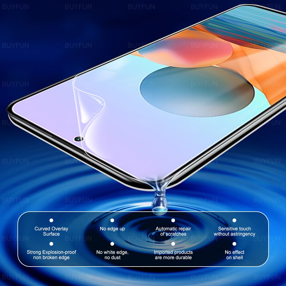 3 stück hydrogel-schutzfolie für xiaomi redmi note 10 pro, realme note 10 , 4g , 105g , 10s , 10t , 10 5g max