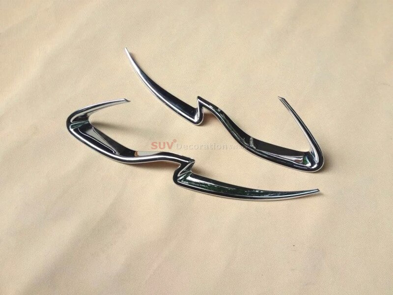 Faro delantero de cromo ABS, cubierta decorativa Eyelind Trim 2 uds. Para Peugeot