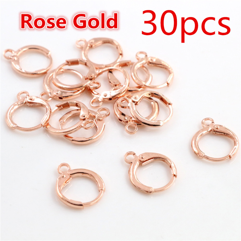 30-50 uds/lote de oro plata francés pendiente ganchos de alambre configuración Base aros pendientes para bricolajes artículos de fabricación de joyas al por mayor: Verde militar