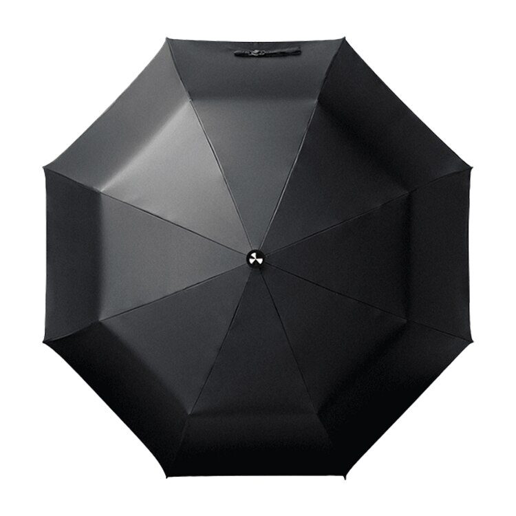TOPX Car Safety Hammer Automatic Umbrellas Wind Resistant Men Black Coating Three Folding Umbrella Rain Women: 8ribs