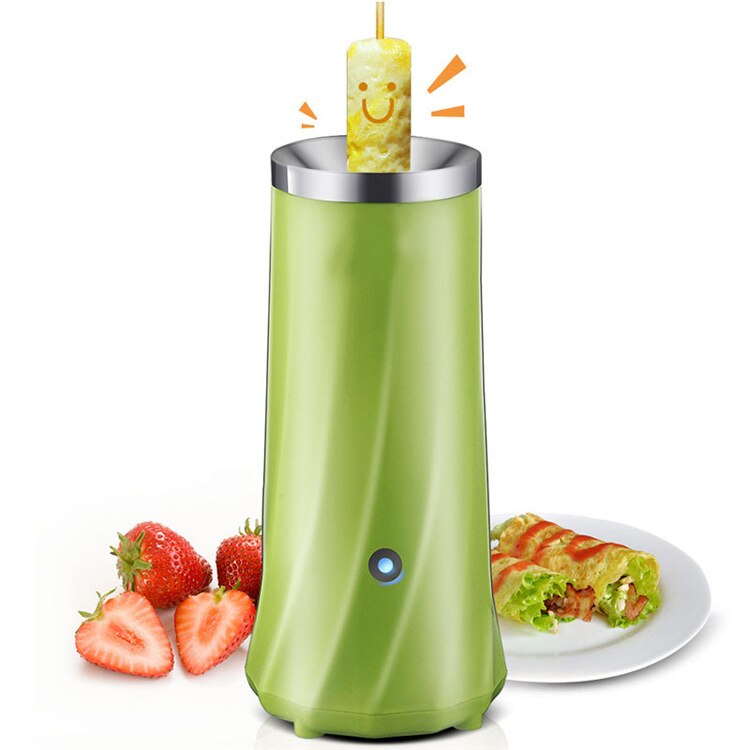 Egg-Roll Hands-Free Automatic Electric Quick Egg Maker Vertical Nonstick Easy Quick Egg Cooker Kitchen: Green