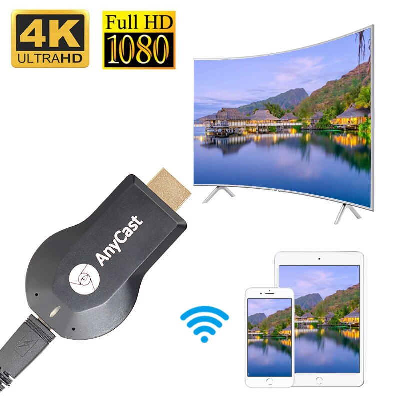 Anycast M2 Plus 1080P TV Stick WiFi Display TV Dongle Receiver Mirror Share Screen for IOS Android Miracast Airplay Stock