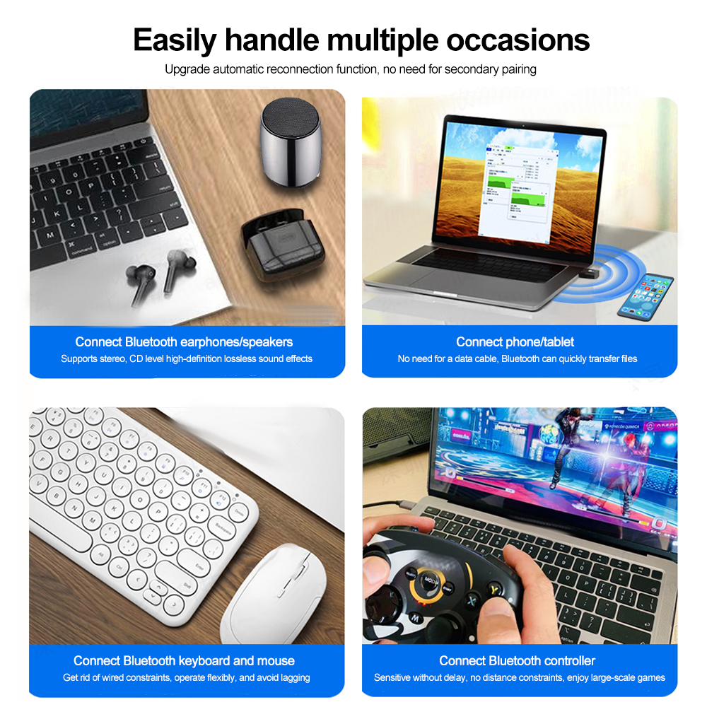 900Mbps USB WiFi 6 Bluetooth 5.4 Adapter 2 in 1 Dongle Dual Band 2.4G 5G Network Wireless Wlan Receiver DRIVER FREE