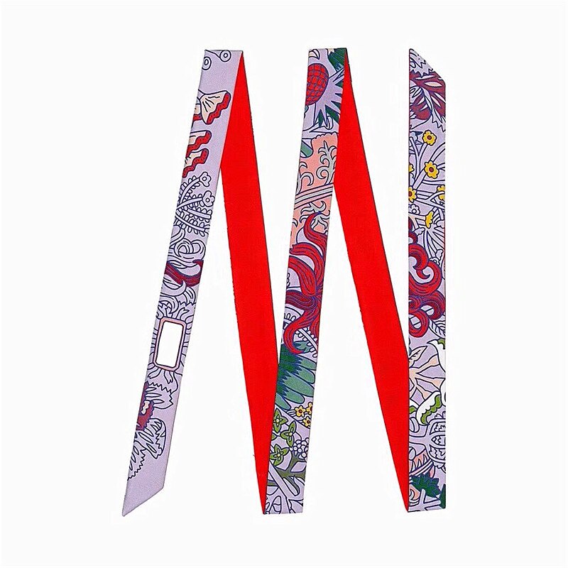 Nouvelle multifonctionnel foulard en soie 200 cm Skinny écharpe femmes sac rubans femme ceinture foulards et enveloppes pour dames: 12