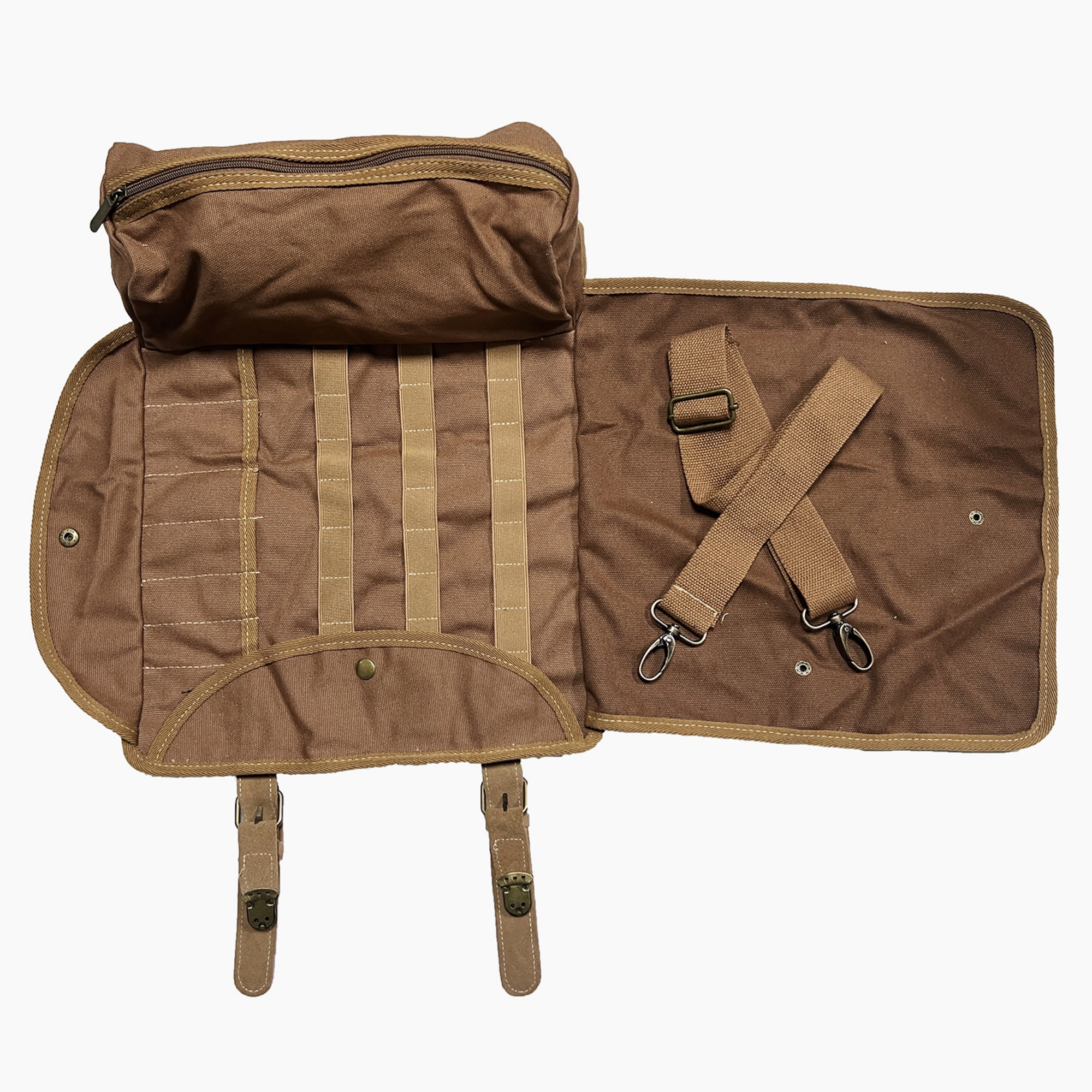 Kit de barman de viaje, bolsa, kit de herramientas para exteriores, práctico kit de herramientas para barman, bolso de lona de piel de vaca, antideslizante y resistente al desgaste: Negro