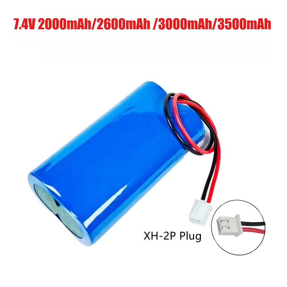 7.4V 18650 lithium battery 2600mAh/3000mAh 3500mAh Rechargeable battery pack megaphone speaker protection board+XH-2P Plug