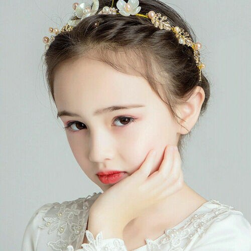 Bandeau pour petites filles, couronne de cheveux, couronne de mariée, bal princesse, Champagne, pour filles,