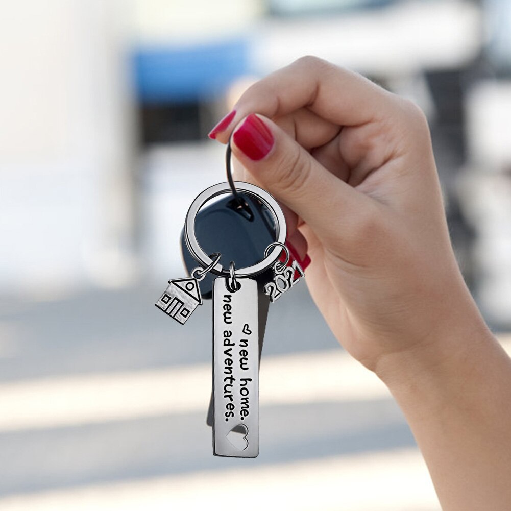 porte-clés de pendaison de crémaillère , pour propriétaire de maison, porte-clé avec déménagement, bijoux d'un Agent immobilier