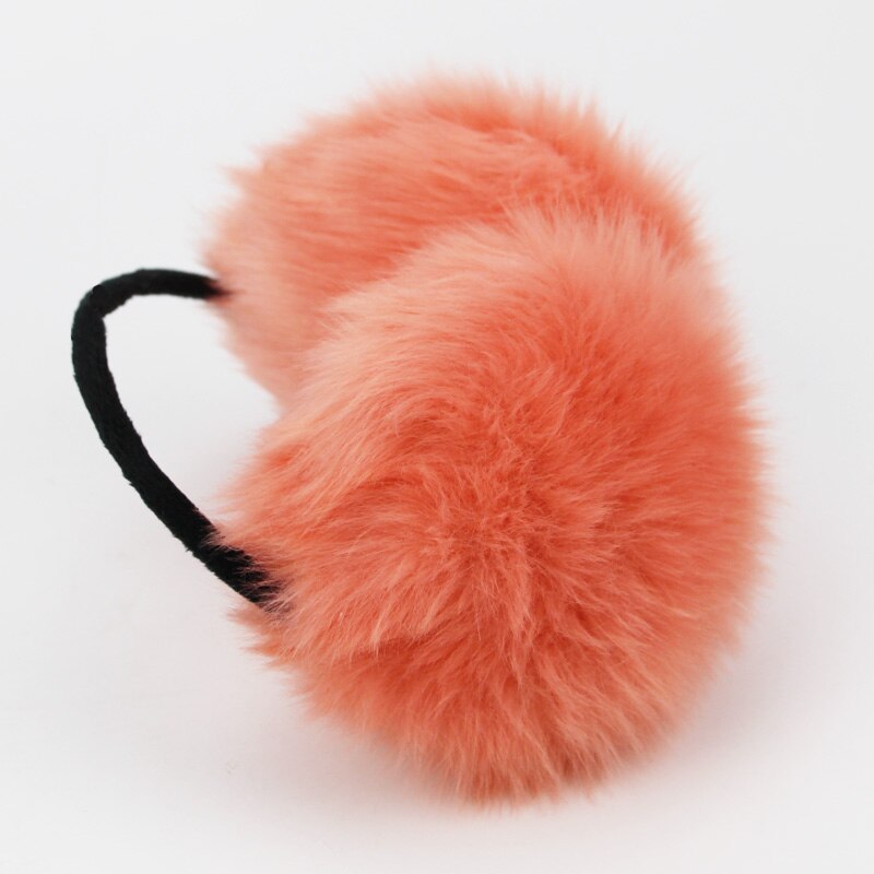Plush Female Winter Earmuff Warm Lovers Ear Warmer Plush Plain Teenage Student Mother Girl Ear Muffs: Orange