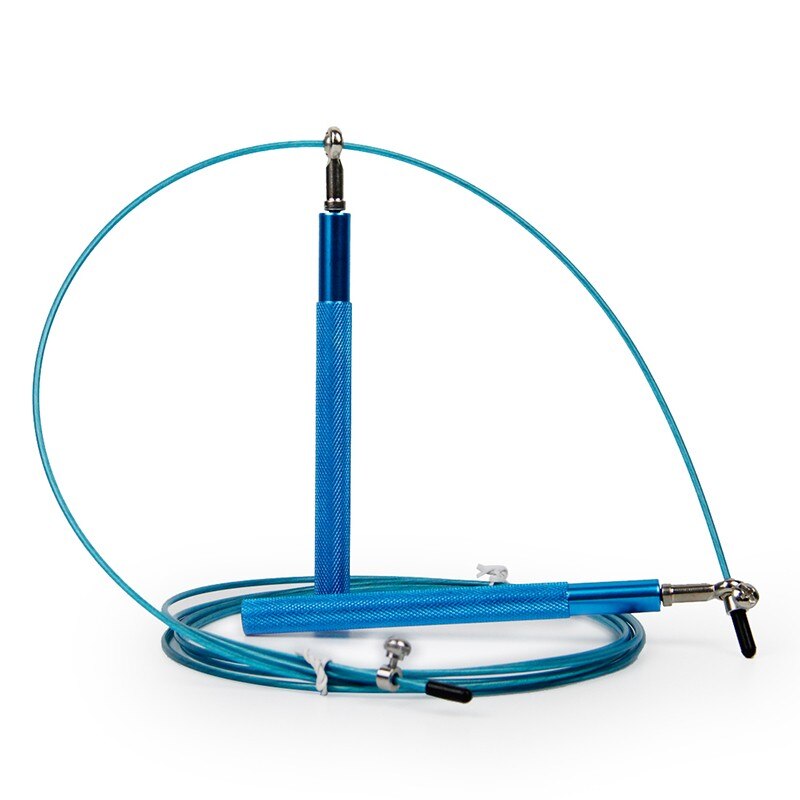 Aluminium Speed Jump Rope Crossfit Fitness Training 3M Adjustable Stainless Steel Wire Home Gym Skipping Ropes: Blue