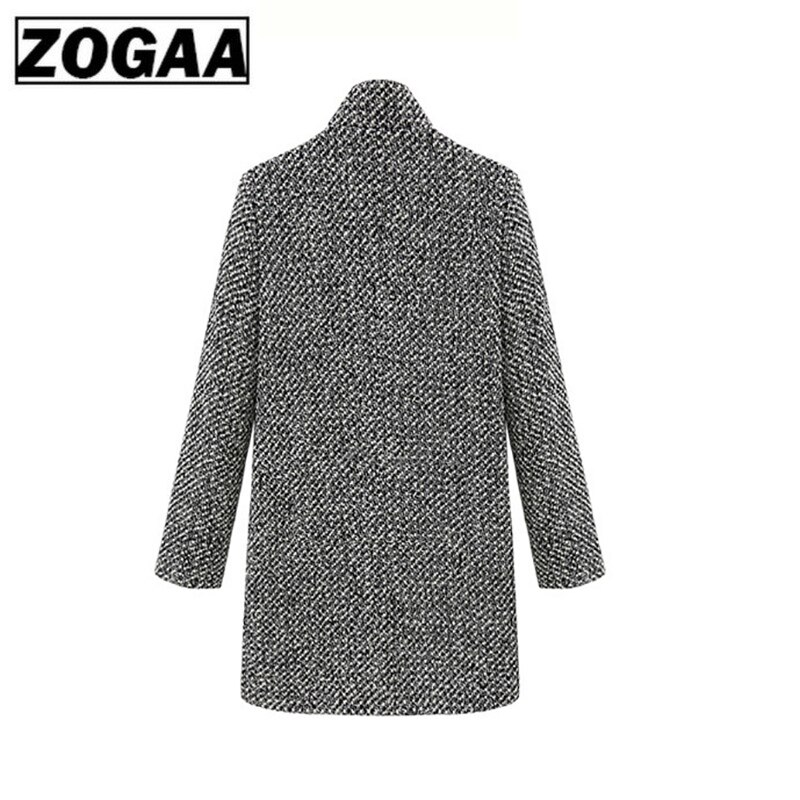 Long Woolen Women Coat Female Plus Size Winter Autumn Plaid Jacket Wool Blend Cape Coat Tweed Outwear 5XL 6XL 7XL