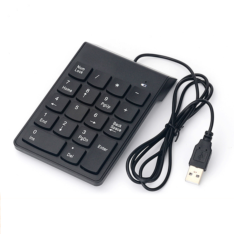 Universelt numerisk tastatur usb ledning mini tal tastatur tastatur tastatur til bærbar stationær pc computer numerisk tastatur 18 taster tastatur revisor