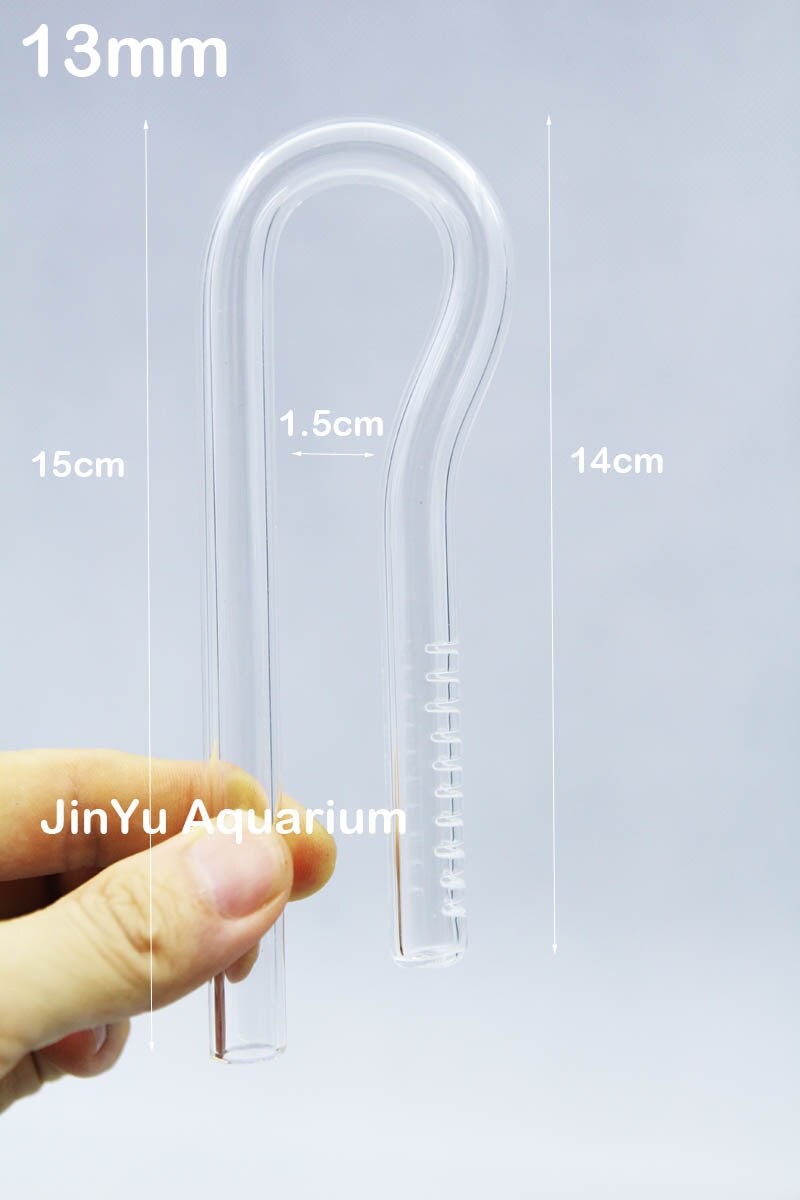 Lilie glas rohr Mini nano 13mm 10mm 17mm zufluss abfluss Jet Energie abfluss fisch pflanzen Panzer Aquarium Filter zubehör: Single Zufluss 13mm