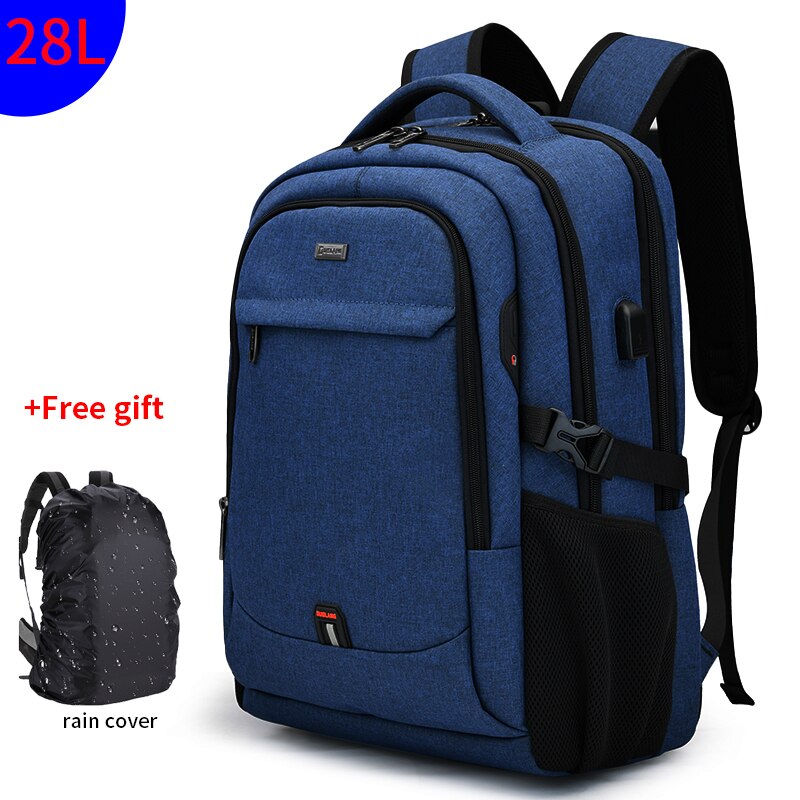 2022 WIERSOON 45L Male Expandable Large Capacity Traveling Backpack for 17 inch Laptop Men's Backpack Approved Weekender Bag: D30191blue
