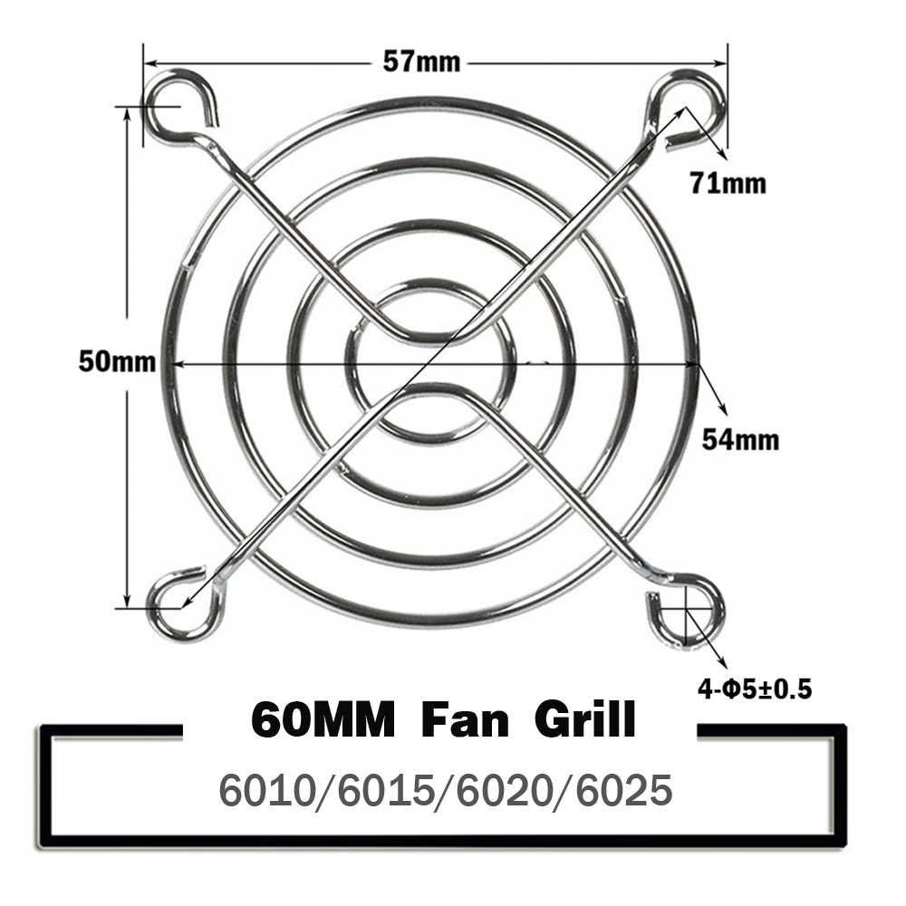 Griglia per ventola di raffreddamento Reti in ferro metallico per ventola del computer 30mm 40mm 50mm 60mm 70mm 80mm 90mm 120mm 135mm 140mm 170mm 200mm Griglia per ventola: 2MM / GOLD