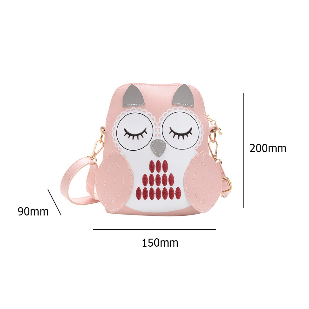 Comfortabele uil dieren messenger bag kinderen meisjes cartoon splicing multifunctionele schouder crossbody tas kinderen schattige handtassen