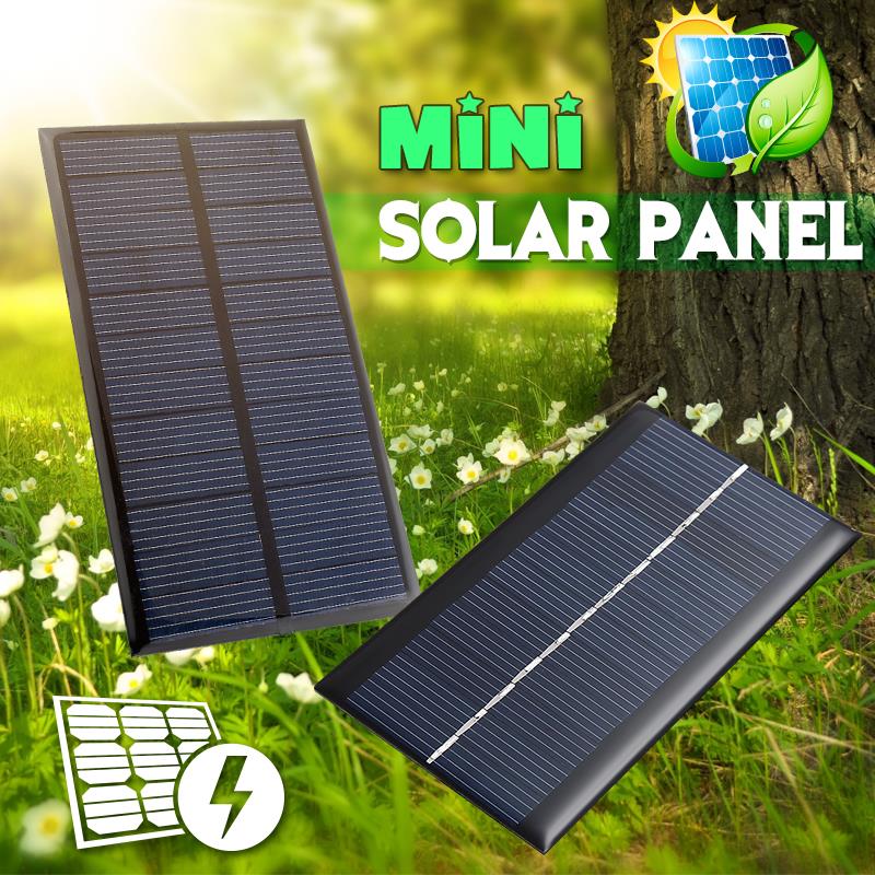 Panel Solar 1W DIY 6V energía para cargadores teléfono móvil portátil Sistema Solar Mini batería juguetes de luz módulo