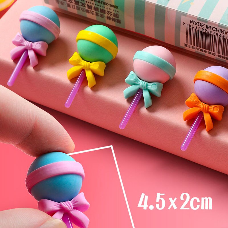 1 sztuk Kawaii lody pączki lizak odpinany gumka gumka dla dzieci prezent narzędzie robić korekcji szkoła papiernicze kreatywny prezent: Lollipop 1szt losowy