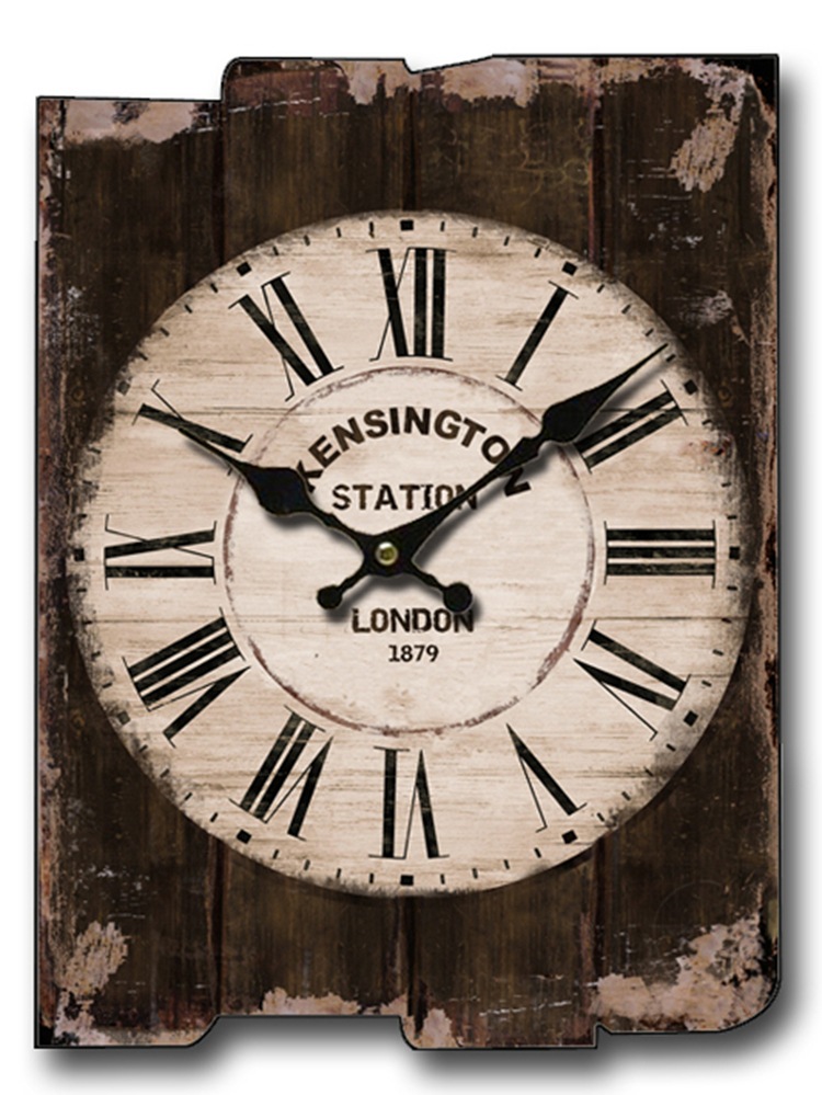 Reloj de pared cuadrado grande, de madera, Retro, , Vintage, decoración para el hogar, reloj de pared silencioso, Orologio Da Parete D079: A-91