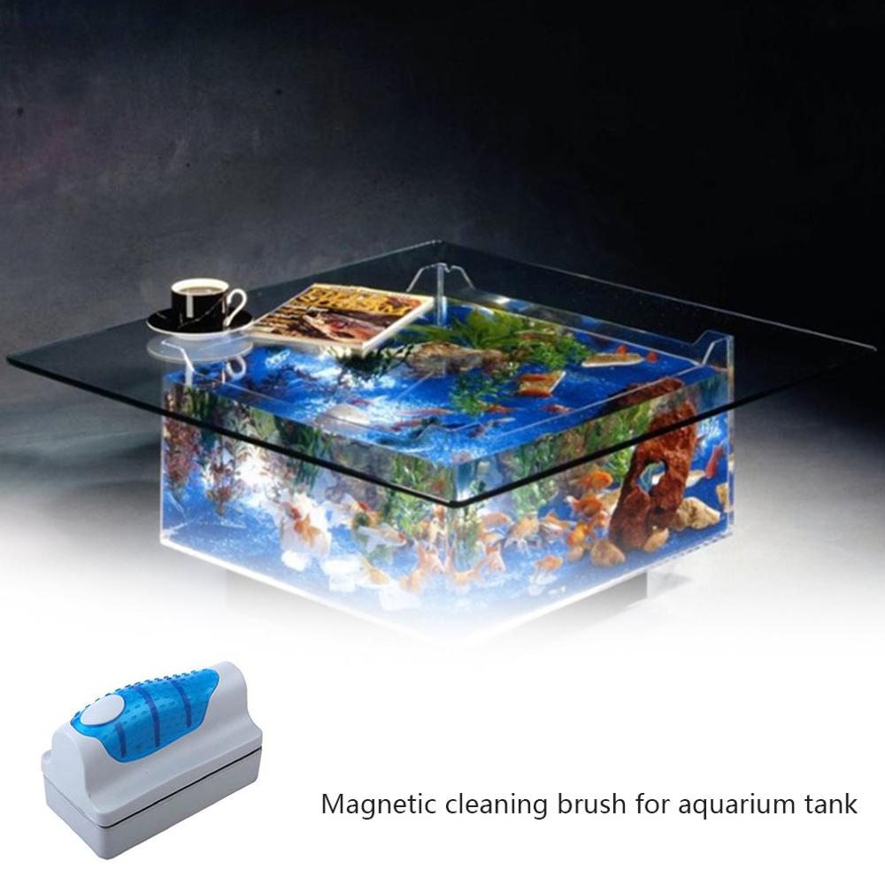 Magnetbørste til akvarium glasvindue akvarium rengøringsværktøj skraber glasvisker mini alger skraber vinduesrengøring