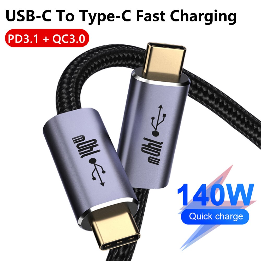 140W USB C Kabel PD 3,1 Schnelle Ladekabel Adapter Typ-C zu Typ C Ladung Schnur für macBook für iPad Profi Android 1m 1,5 m 2m
