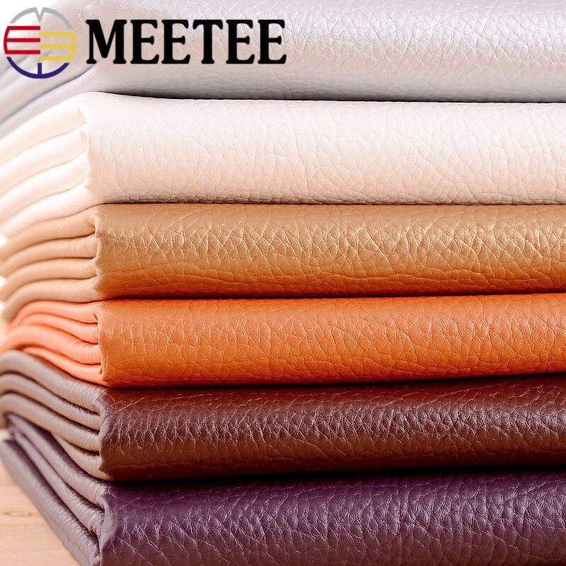 50*135cm PU Litchi Pattern Faux Leather Fabric Artificial Synthetic Leather DIY Sewing Bags Belt Sofa Leather Decor Material
