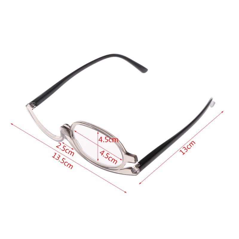 Gafas de lectura con aumento de maquillaje para mujer, anteojos de lectura con tapa giratoria + 1 + 1,5 + 2 + 2,5 + 3 + 3,5 + 4,0