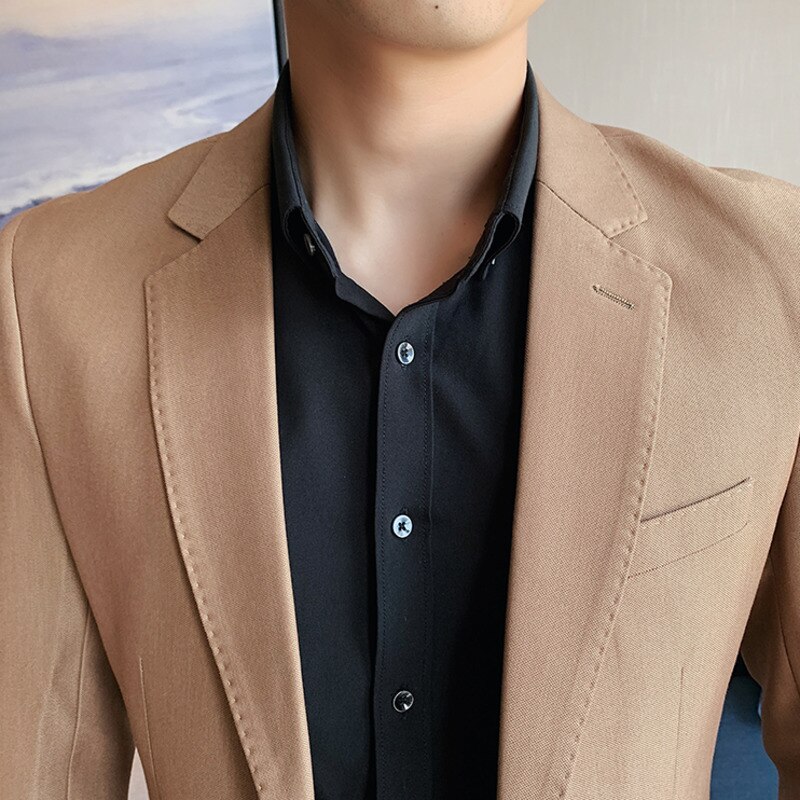 Mens Slim Fit Blazer Business Casual Blazer Suit Jacket Spring Luxury Social Club Outfits Clothers Terno Masculino