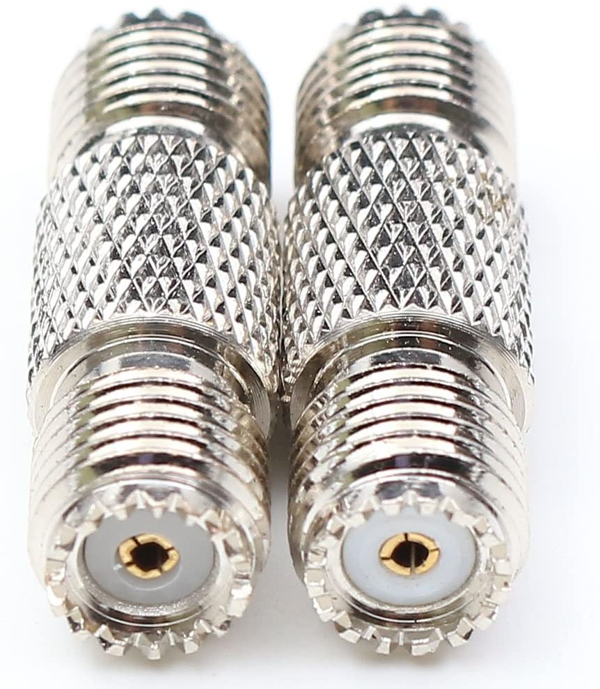 Eitwood 5 uds Mini-UHF Antena de Radio de coche adaptador aéreo mini-uhf Jack hembra a mini-uhf conector hembra recto SO-239