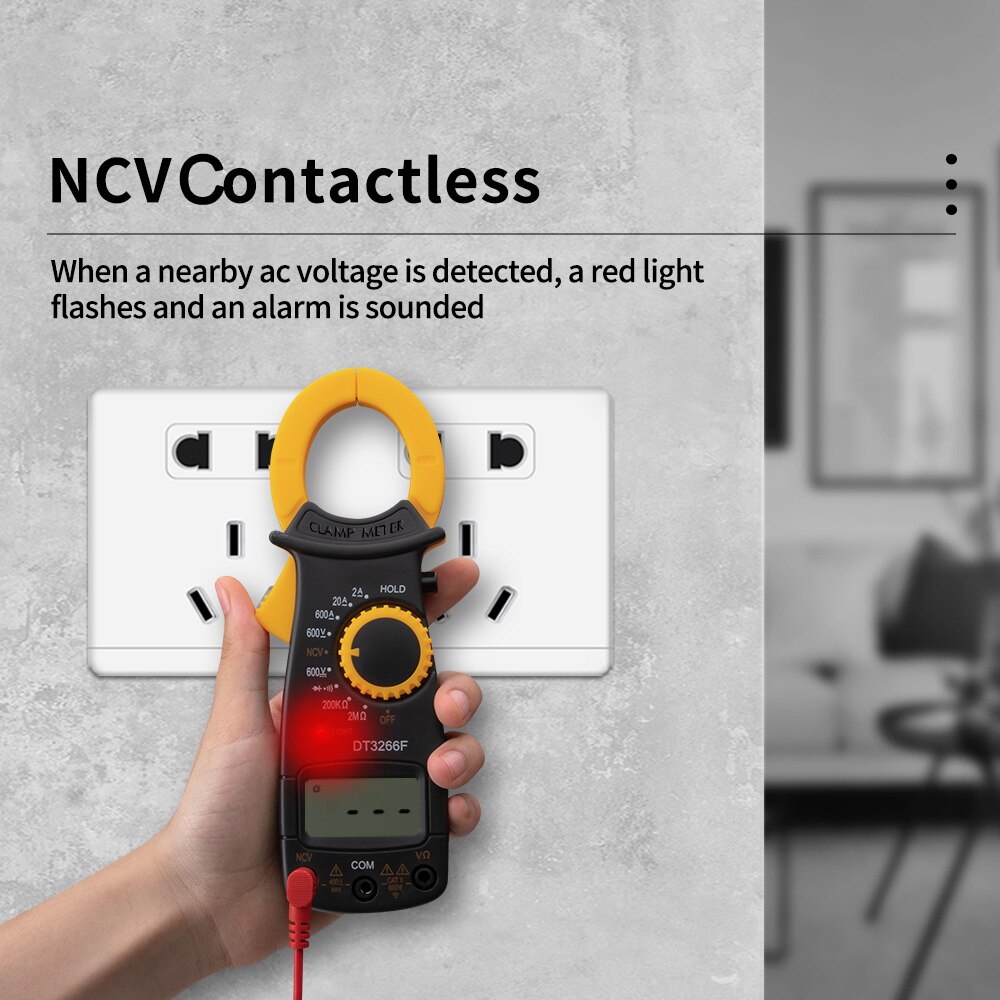 Digital Clamp Meter Multimeter Handheld AC DC Voltage Current Voltmeter Diode Resistance Non-contact Fire Wire Identification